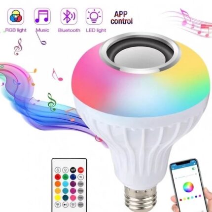 Bluetooth Speaker Bulb with Remote Control | 16 Color LED Light | Music + Mood Light